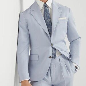 Brunello Cucinelli  Deconstructed Blazer w/ Metal Buttons + Leisure Fit Trousers